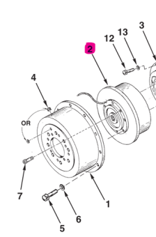 Northern Lights 34-60020 - Electric Clutch, H-36 B-Spline 12 Volt 