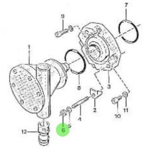 Nanni Diesel 970639105 - Low M8 Nut for Sea Water Pump