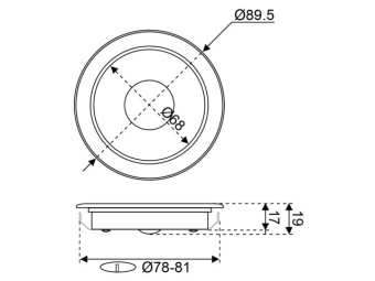 Talamex LED Recessed Downlight Dimmable 90mm 10-15V 2700K