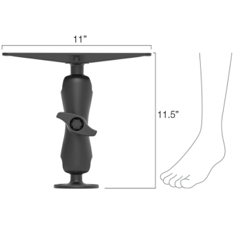 Ram Mount RAM-D-111U - D-ball Universal Depth Sounder Mounting Set Middle Arm