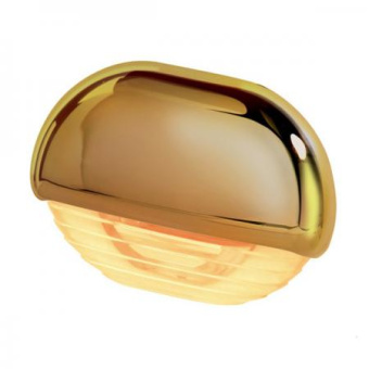 Hella Marine 2JA 998 560-331 - Amber Light Easy Fit LED Step Lamps, 12 / 24V DC, Gold Plated Cap