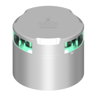 Lopolight 201-015-CD - Navigation Light 2NM 360° Green, Silver W/Connector & Alu-Base (CD)