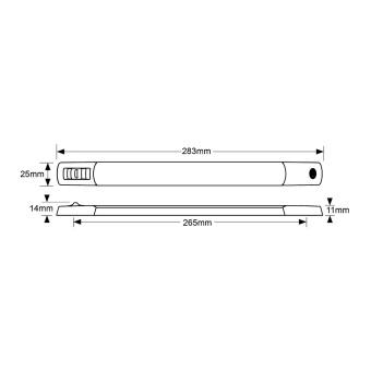 Hella Marine 2JA 958 123-401 White LED Strip Light 24V with Switch