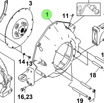 Bukh 00106-5S201 - Bell Housing Shaft for S270J Engines
