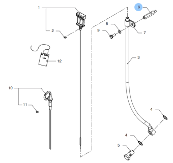 Vetus 08-00124 - Spacer Dipstick D2009