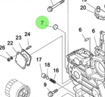 Nanni Diesel 970314796 - Sealing Cap for Timing Case and Engine Block
