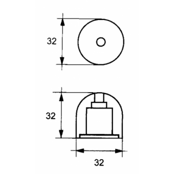E. Polipodio Zinc Max Power Bow Thruster Ogive Anode