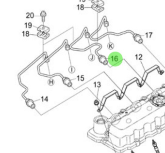 Nanni Diesel 970314877 - Injector Pipe for N4 Series Engines