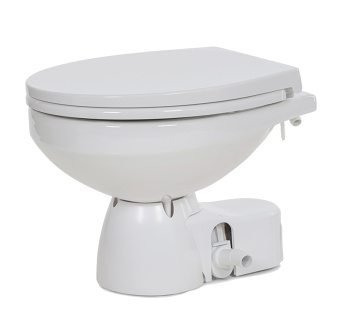 Jabsco 38045-3092 - Quiet Flush E2 Compact Electric Toilet 12V with Solenoid, Soft Closing