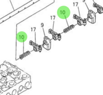 Nanni Diesel 970302016 - Rocker Arm Spring for Valve Train Systems