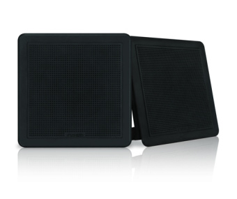 Fusion FM-F77SB - Flush Mount Speaker, 7.7", Square Black (2 pcs.)