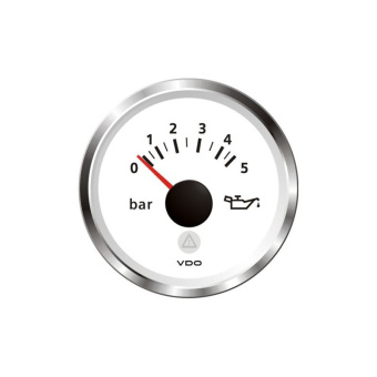VDO A2C59514213 – ViewLine Engine Oil Pressure Gauge 5 Bar White 52 mm