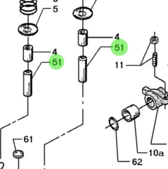 Bukh 000E4878 - Valve Guide for DV24RME, DV29RME, DV32, DV36 and DV48 Engines