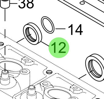 Steyr 2179011-1 - O-Ring Sleeve for Water Inlet on MO306H51, MO286H43, MO156K25, MO126K25 Engines