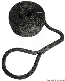 Osculati 06.444.94 - Mooring Line With Eye Black 14 mm x 9 m