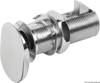 Osculati Push Button Magnetic Flush Lock Oval Knob Type A Stainless Steel - 38.179.45