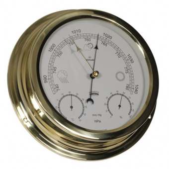 Altitude Barometer/Thermometer/Hygrometer Brass Ø224 mm