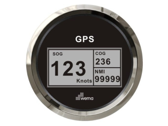 Wema 110607 - Silverline GPS Speedo Black Digital 85mm
