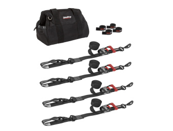 Speedstrap 38 mm Heavy Duty Kit, Ratchet Tie-Down, Hook and Loop, 300 cm, Black