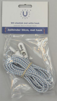 U-Rope Sail Binder 50 cm with Hook (4 pcs)
