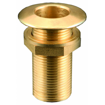 Polished Brass Through Hull With Low Edge 1"