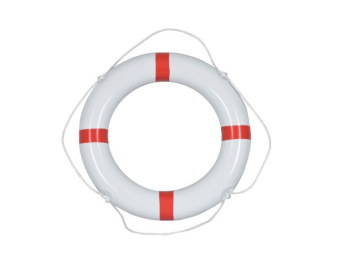 Talamex Lifebuoy PVC White 60 cm With Red Strip