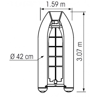Plastimo Tender Yacht Aluminium Hull ALUMX-340/ORABD