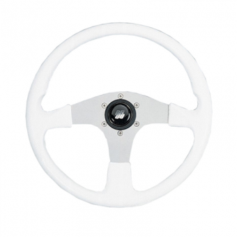 Ultraflex White Corsica Steering Wheel 350 mm