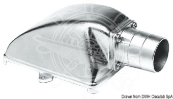 Osculati AISI 316 Stainless Steel Suction Strainer with Check Valve and Vent, Horizontal Hose Connection