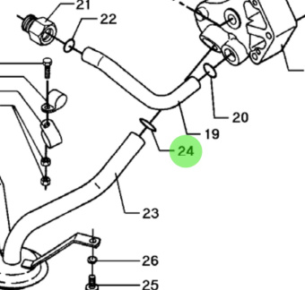 Bukh 560F0020 - O-Ring for DV36 Lubrication Pump Pipework