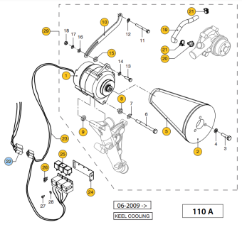 Vetus 08-01333 - Engine Wiring Loom S4L2 Series 92A Dynamo