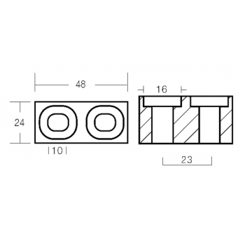 E. Polipodio Aluminium Cube For 115/200 HP Yamaha Engine