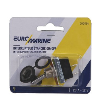 Euromarine Waterproof Toggle Switch 20A 12V On-Off - Connections Lugs