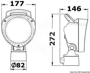 Osculati 13.235.10 - Articulating, Portable Spotlight