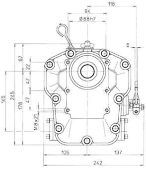 Technodrive Mechanical Marine Gearbox TMC260, R=1,54:1