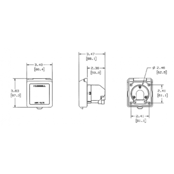 Hubbell Plug 2P+T 230V. 16A IP56