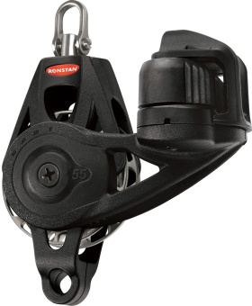 Ronstan RF56130 Series 55 Orbit Block, Ratchet with Becket and Cam Cleat