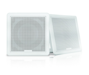 Fusion FM-F65SW - Flush Mount Speakers, 6.5", Square White (2 pcs.)
