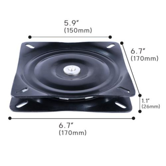 Hollex Rotating Plate Black 15x17x17cm
