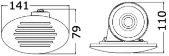 Osculati 21.101.00 - Flush-Mount Foldaway Horn With Spiral Amplifier