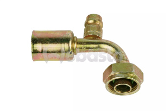 Webasto 6280108FG061A - Crimp Fitting Female 13/32 Inch 90 Degrees Rotalock Valve 1 Inch 14uns 2B