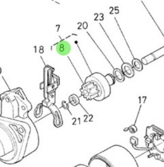 Nanni Diesel 970314261 - Starter Motor Pinion Gear for N3.21 Engines