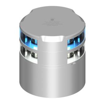 Lopolight 201-012+022-CD - Navigation Light 2NM 360° White + 2NM 360° Blue W/Conn & Alu-Base CD, Silver