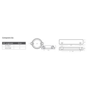Tecnoseal Aluminium Anodes Kit For Engine Volvo Penta 280 Dual Prop