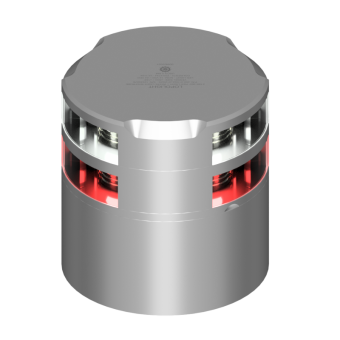 Lopolight 201-014+012-CD - Navigation Light 2NM 360° Red+White, Silver W/Conn & Alu-Base CD