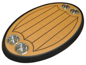 Hollex Tabletop Black Inlay Light Brown Holders