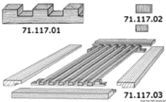 Osculati 71.117.01 - Teak Staircase Profile T032