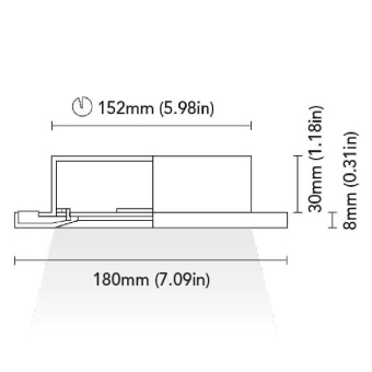BCM Downlight Eudora180 Stainless Steel 2X4W 8-32V 2700K