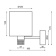 Prebit LED Wall Lamp Nova XL With USB-C Matte Chrome Dimmable