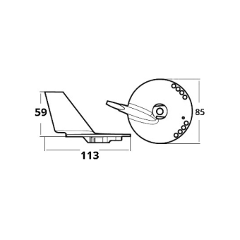 Tecnoseal Aluminium Fin For Engine DF 60/140 HP